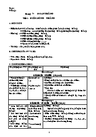 Giáo án môn Hình học Lớp 6 - Tiết 1 đến 5 (bản 2 cột)