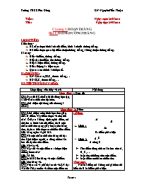 Giáo án môn Hình học Lớp 6 - Tiết 1 đến 5 - Năm học 2010-2011 - Nguyễn Tiến Thuận