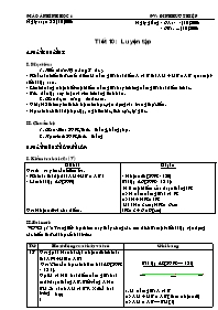 Giáo án môn Hình học Lớp 6 - Tiết 10 đến 11 - Năm học 2008-2009 - Đinh Hữu Thiệp