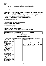 Giáo án môn Hình học Lớp 6 - Tiết 11 đến 15 (bản 3 cột)