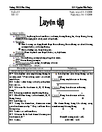 Giáo án môn Hình học Lớp 6 - Tiết 13: Luyện t
