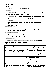 Giáo án môn Hình học Lớp 6 - Tiết 13: Ôn tập 