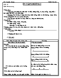 Giáo án môn Hình học Lớp 6 - Tiết 13: Ôn tập chương I - Nguyễn Hoàng