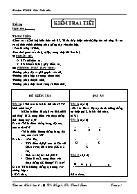 Giáo án môn Hình học Lớp 6 - Tiết 14: Kiểm tr