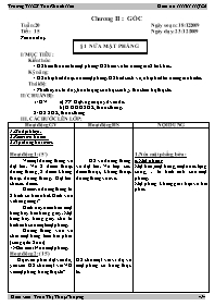 Giáo án môn Hình học Lớp 6 - Tiết 15 đến 25 -