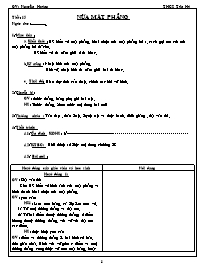 Giáo án môn Hình học Lớp 6 - Tiết 15: Nửa mặt