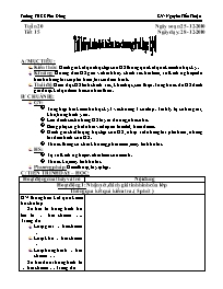 Giáo án môn Hình học Lớp 6 - Tiết 15: Trả bài và sửa bài kiểm tra chương I và học kỳ I - Năm học 2010-2011 - Nguyễn Tiến Thuận