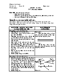 Giáo án môn Hình học Lớp 6 - Tiết 16 đến 29 (bản 2 cột)