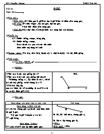 Giáo án môn Hình học Lớp 6 - Tiết 16: Góc - Nguyễn Hoàng