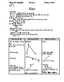 Giáo án môn Hình học Lớp 6 - Tiết 16: Góc - Phạm Văn Thái