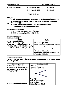 Giáo án môn Hình học Lớp 6 - Tiết 17: Góc - Năm học 2008-2009 - Đinh Hữu Thiệp