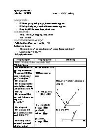 Giáo án môn Hình học Lớp 6 - Tiết 17: Góc (ti