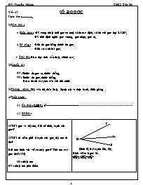 Giáo án môn Hình học Lớp 6 - Tiết 17: Số đo g