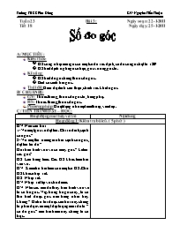Giáo án môn Hình học Lớp 6 - Tiết 18, Bài 3: Số đo góc - Năm học 2010-2011 - Nguyễn Tiến Thuận