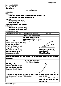 Giáo án môn Hình học Lớp 6 - Tiết 18, Bài 3: Số đo góc - Năm học 2010-2011
