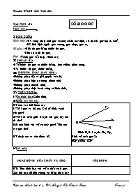 Giáo án môn Hình học Lớp 6 - Tiết 18: Số đo g