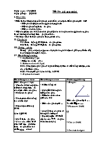 Giáo án môn Hình học Lớp 6 - Tiết 18: Số đo g