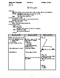 Giáo án môn Hình học Lớp 6 - Tiết 18: Số đo góc - Phạm Văn Thái