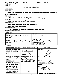 Giáo án môn Hình học Lớp 6 - Tiết 18: Vẽ góc co biết số đo - Phạm Văn Thái