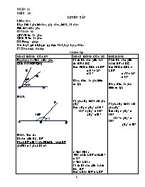 Giáo án môn Hình học Lớp 6 - Tiết 19: Luyện tập (bản 2 cột)