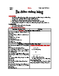 Giáo án môn Hình học Lớp 6 - Tiết 2, Bài 2: B