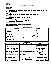 Giáo án môn Hình học Lớp 6 - Tiết 20, Bài 5: Vẽ góc cho biết số đo (bản 3 cột)