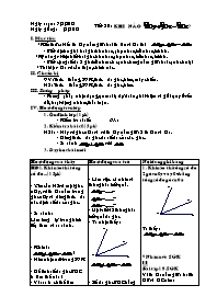 Giáo án môn Hình học Lớp 6 - Tiết 20: Khi nào thì xOy + yOz = xOz? - Năm học 2011-2012 (bản 3 cột)