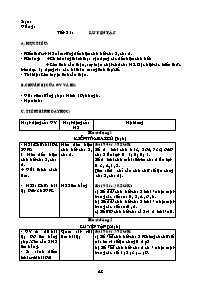 Giáo án môn Hình học Lớp 6 - Tiết 21 đến 25 (bản 3 cột)