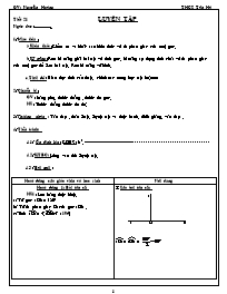 Giáo án môn Hình học Lớp 6 - Tiết 21: Luyện tập - Nguyễn Hoàng