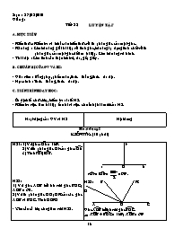 Giáo án môn Hình học Lớp 6 - Tiết 22 đến 24 - Năm học 2009-2010 (bản 2 cột)