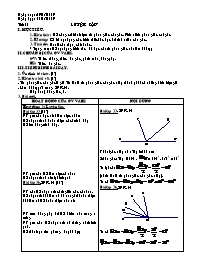 Giáo án môn Hình học Lớp 6 - Tiết 22: Luyện t