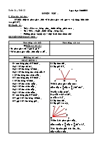 Giáo án môn Hình học Lớp 6 - Tiết 22: Luyện tập - Năm học 2009-2010 (bản 2 cột)