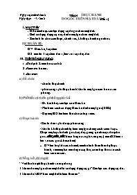 Giáo án môn Hình học Lớp 6 - Tiết 24: Thực hà