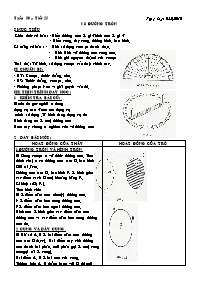 Giáo án môn Hình học Lớp 6 - Tiết 25, Bài 8: Đường tròn - Năm học 2009-2010 (bản 2 cột)