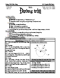 Giáo án môn Hình học Lớp 6 - Tiết 25, Bài 8: Đường tròn - Năm học 2010-2011 - Nguyễn Tiến Thuận