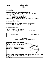 Giáo án môn Hình học Lớp 6 - Tiết 25 đến 26 (bản 2 cột)