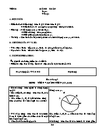 Giáo án môn Hình học Lớp 6 - Tiết 25 đến 26 - Năm học 2009-2010 (bản 2 cột)