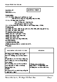 Giáo án môn Hình học Lớp 6 - Tiết 25: Đường t
