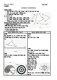 Giáo án môn Hình học Lớp 6 - Tiết 27: Ôn tập chương II - Năm học 2009-2010 (bản 2 cột)
