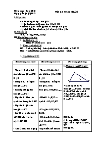 Giáo án môn Hình học Lớp 6 - Tiết 27: Tam giá