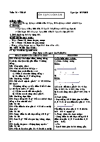 Giáo án môn Hình học Lớp 6 - Tiết 29: Ôn tập cuối năm - Năm học 2009-2010