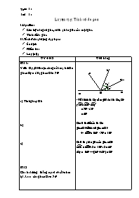 Giáo án môn Hình học Lớp 6 - Tiết 31: Luyện tập Tính số đo góc (bản 2 cột)