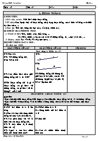 Giáo án môn Hình học Lớp 6 - Tiết 7, Bài 6: Đ