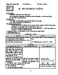 Giáo án môn Hình học Lớp 6 - Tiết 8, Bài 7: Độ dài đoạn thẳng - Phạm Văn Thái