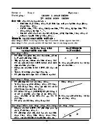 Giáo án môn Hình học Lớp 6 - Tuần 1 đến 15 (bản 2 cột)