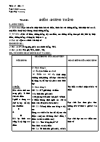 Giáo án môn Hình học Lớp 6 - Tuần 1 - Tiết 1: