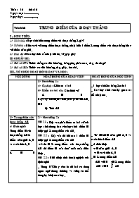 Giáo án môn Hình học Lớp 6 - Tuần 12 - Tiết 1