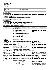 Giáo án môn Hình học Lớp 6 - Tuần 17 - Tiết 1