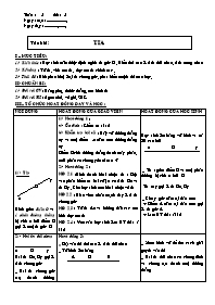 Giáo án môn Hình học Lớp 6 - Tuần 5 - Tiết 5: