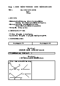 Giáo án môn Hình học Lớp 7 - Tiết 1 đến 5 - N